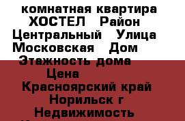 3 комнатная квартира ХОСТЕЛ › Район ­ Центральный › Улица ­ Московская › Дом ­ 9 › Этажность дома ­ 1 › Цена ­ 31 000 - Красноярский край, Норильск г. Недвижимость » Квартиры аренда   . Красноярский край,Норильск г.